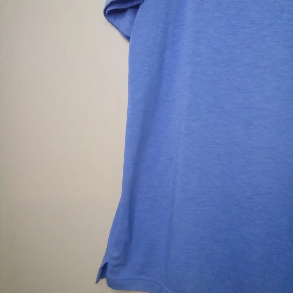 Adidas Polo Shirt Men M Mountaintop Golf Short Sleeve Blue